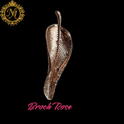 Naitikaarts Elegant Artificial Flower Rhinestone Brooch Pin Brooch Wedding Brooch (Rose Gold)