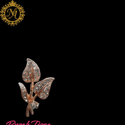 Naitikaarts Elegant Artificial Flower Rhinestone Brooch Pin Brooch Wedding Brooch (Rose Gold)