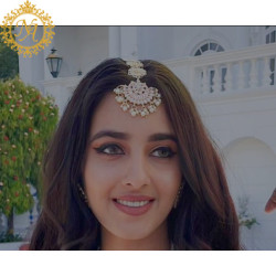 Naitikaarts Latest Flower Design Kundan Maangtikka for Women and Girls