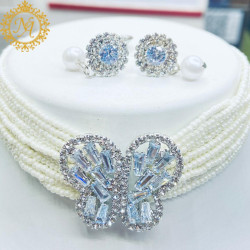 WHITE BUTTERFLY CHOKER